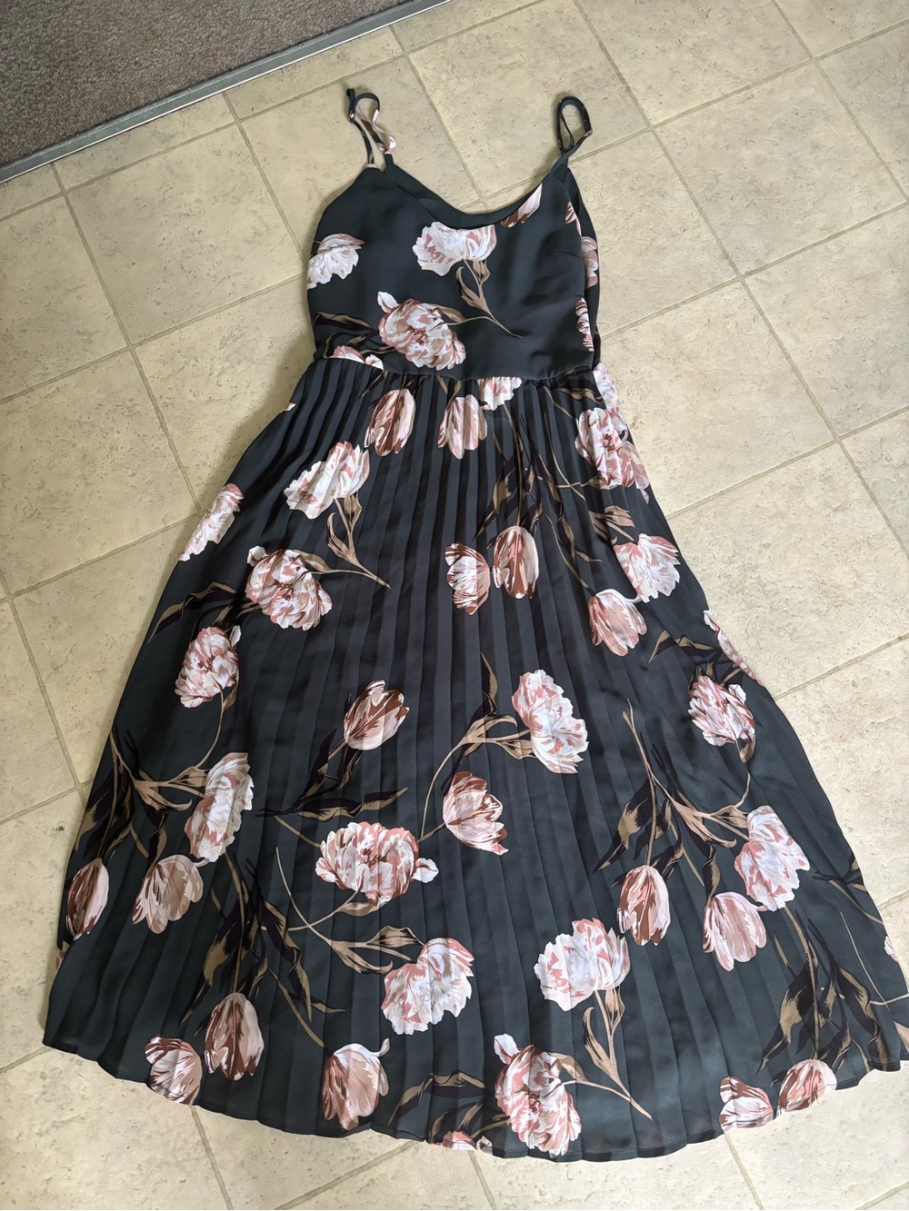 a new day Dark Green Floral Dress